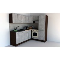 Bucatarie de Colt GENA NEW 5 DR. 170-220, Cu Corp de Cuptor, Wenge / Decor 4298